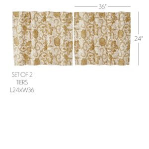 VHC-81206 - Dorset Gold Floral Tier Set of 2 L24xW36