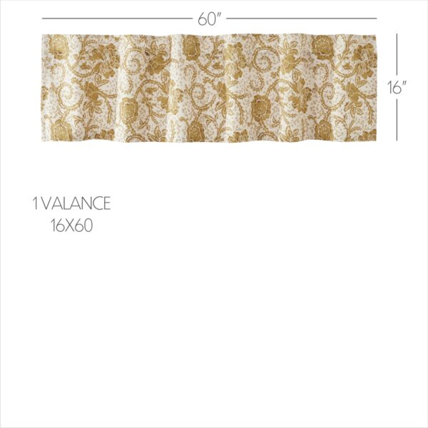 VHC-81207 - Dorset Gold Floral Valance 16x60