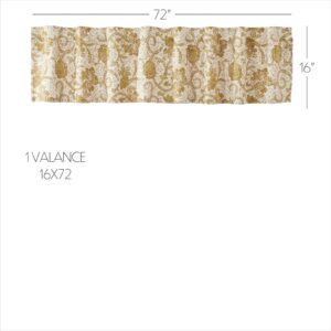 VHC-81208 - Dorset Gold Floral Valance 16x72