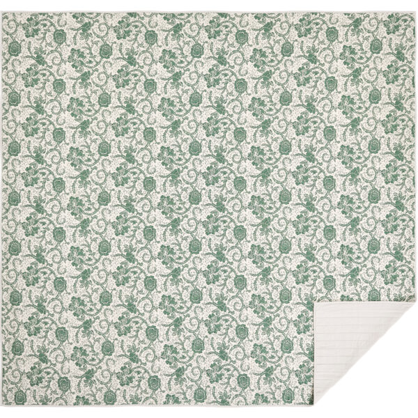 VHC-81211 - Dorset Green Floral King Quilt 105Wx95L