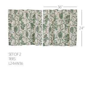 VHC-81231 - Dorset Green Floral Tier Set of 2 L24xW36