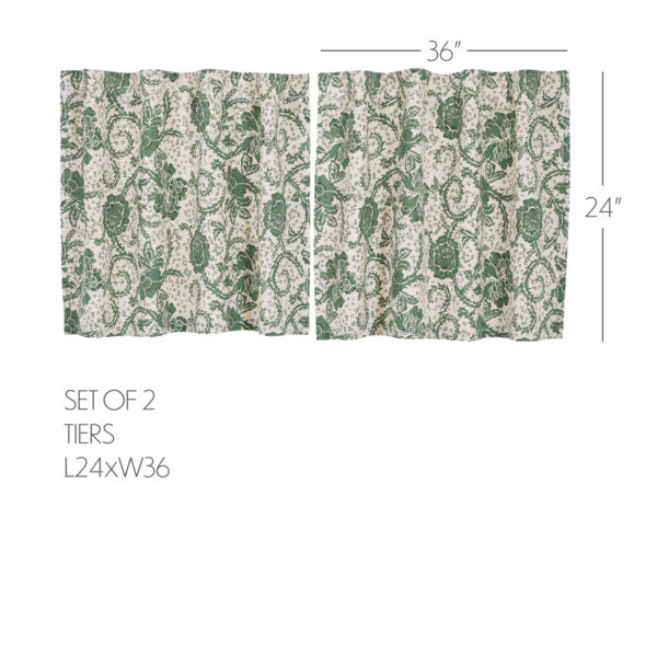 VHC-81231 - Dorset Green Floral Tier Set of 2 L24xW36