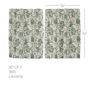 VHC-81230 - Dorset Green Floral Tier Set of 2 L36xW36