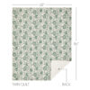 VHC-81213 - Dorset Green Floral Twin Quilt 68Wx86L