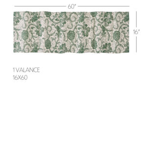 VHC-81232 - Dorset Green Floral Valance 16x60