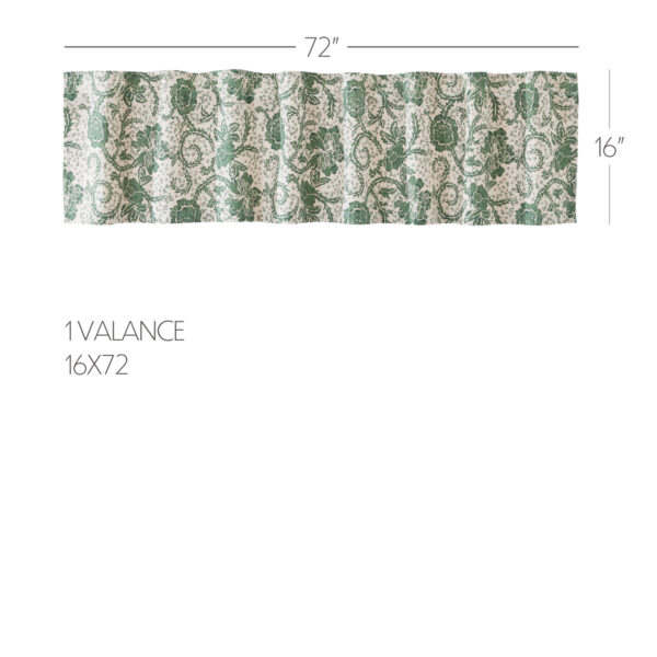 VHC-81233 - Dorset Green Floral Valance 16x72