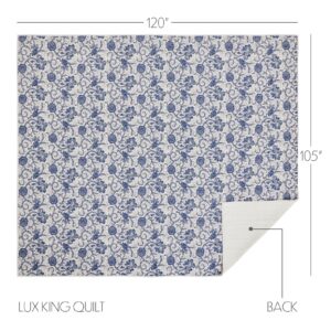 VHC-81235 - Dorset Navy Floral Luxury King Quilt 120WX105L