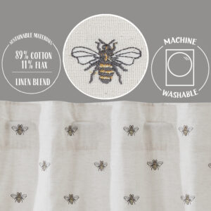 VHC-81265 - Embroidered Bee Valance 16x90