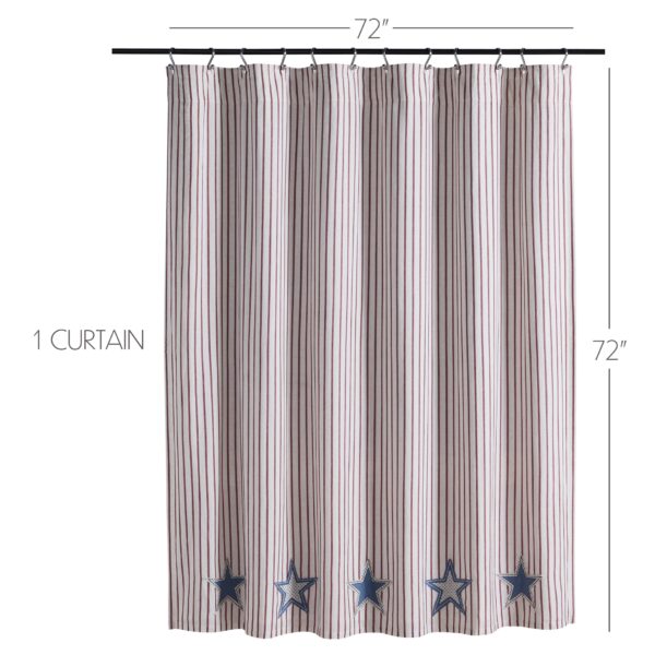 VHC-81179 - Celebration Applique Star Shower Curtain 72x72