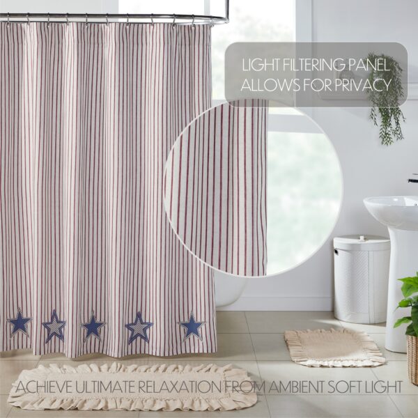 VHC-81179 - Celebration Applique Star Shower Curtain 72x72