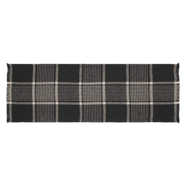 VHC-84034 - Eston Black Tan Plaid Runner 12x36