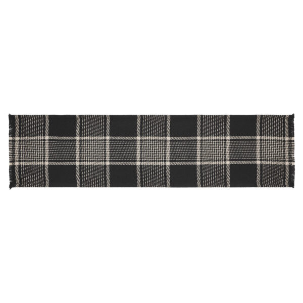 VHC-84035 - Eston Black Tan Plaid Runner 12x48