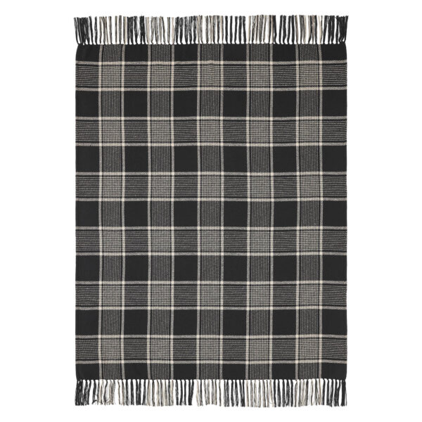 VHC-84031 - Eston Black Tan Plaid Throw 50x60