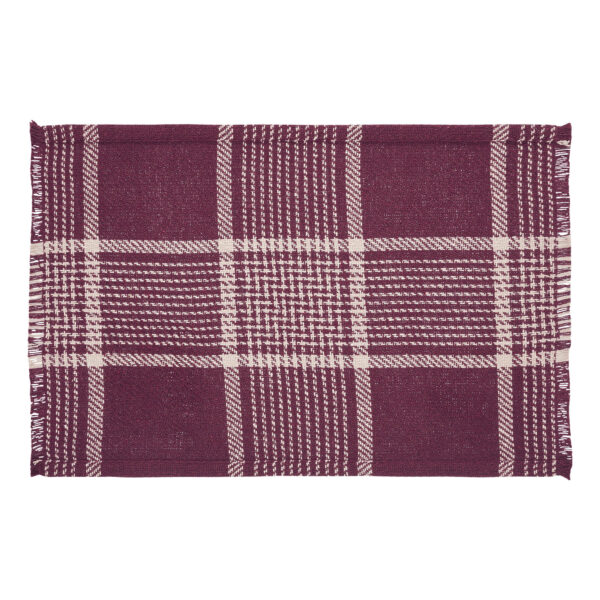 VHC-84039 - Eston Burgundy Tan Plaid Placemat Set of 2 13x19