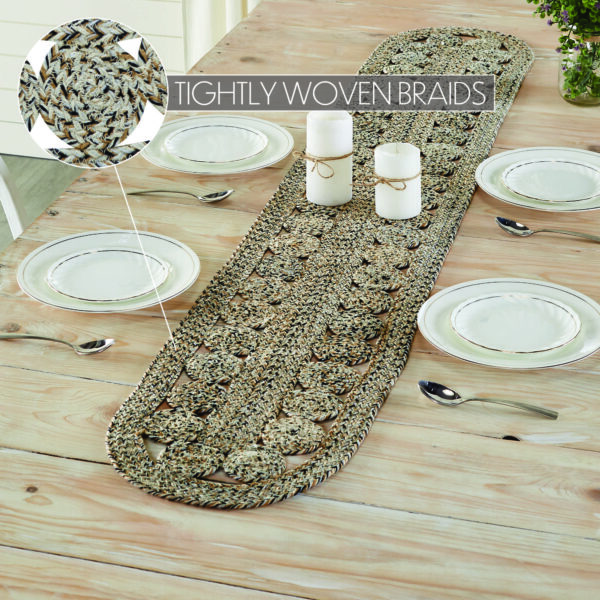 VHC-83398 - Celeste Blended Pebble Indoor/Outdoor Runner Oval 12x72