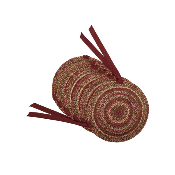 VHC-45781 - Cider Mill Jute Chair Pad 15 inch Diameter Set of 6
