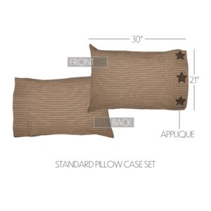 VHC-56680 - Farmhouse Star Standard Pillow Case w/Applique Star Set of 2 21x30