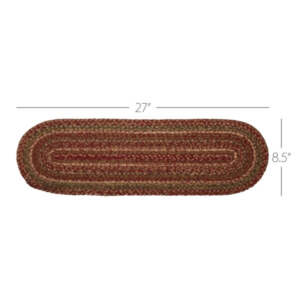 VHC-45590 - Cider Mill Jute Stair Tread Oval Latex 8.5x27