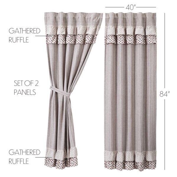 VHC-80359 - Florette Ruffled Panel Set of 2 84x40