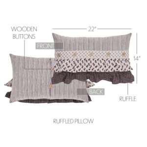 VHC-80358 - Florette Ruffled Pillow 14x22