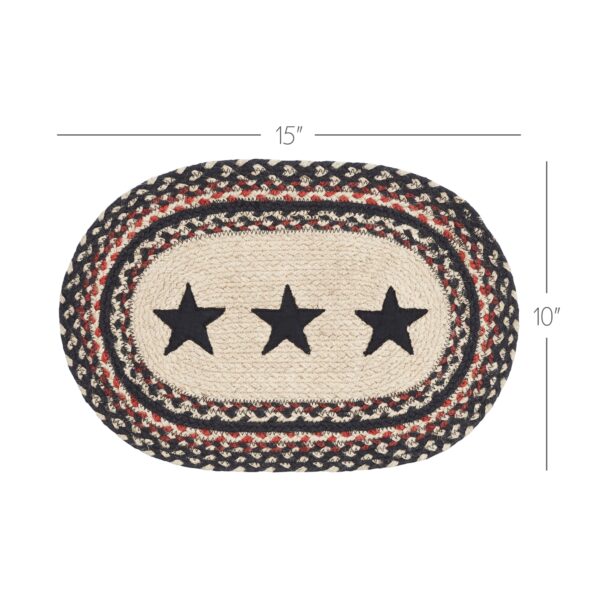 VHC-67135 - Colonial Star Jute Oval Placemat 10x15