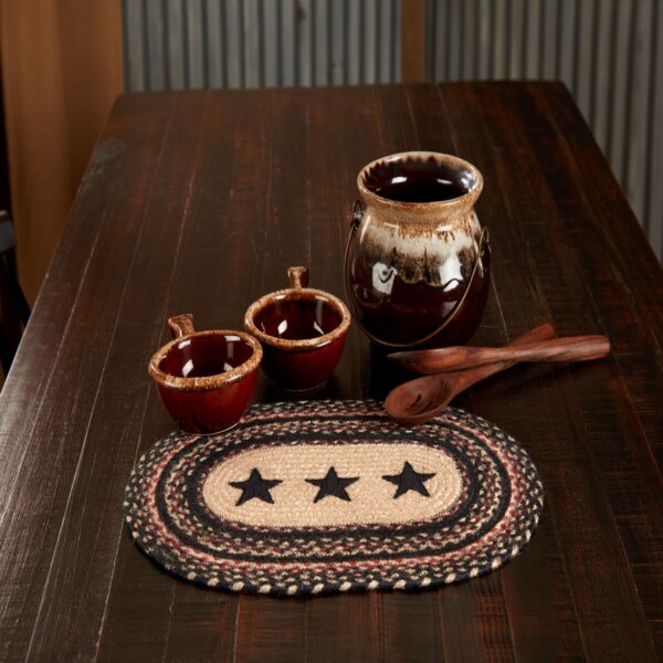 VHC-67023 - Colonial Star Jute Oval Placemat 12x18