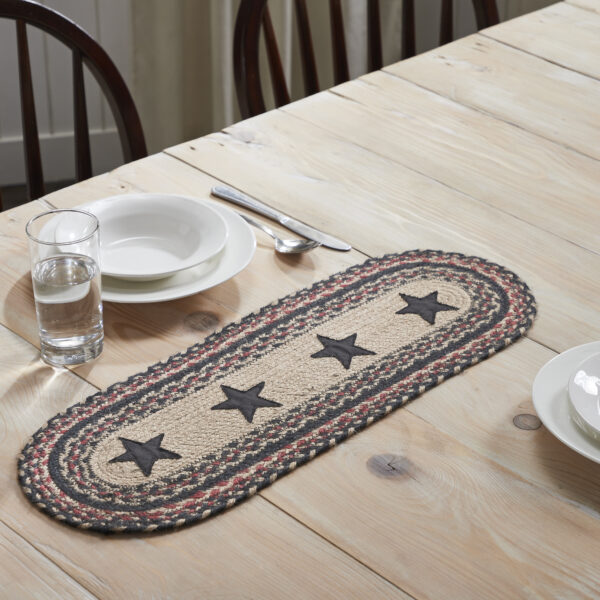 VHC-81329 - Colonial Star Jute Oval Runner 8x24