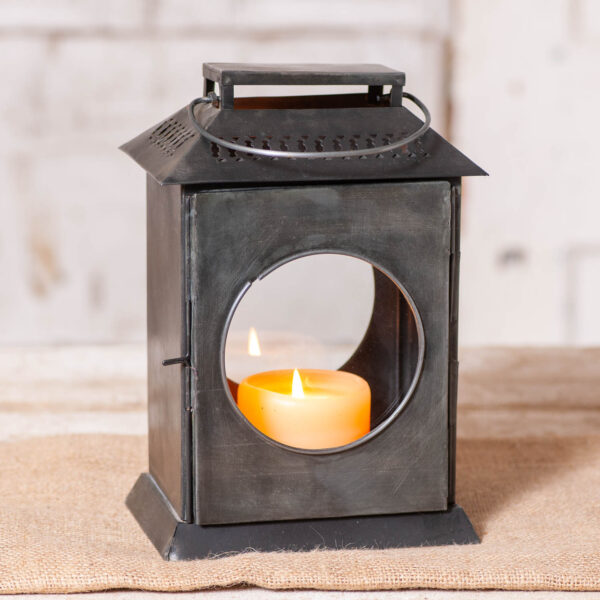 Antique Black Carriage Lantern Candle Holders