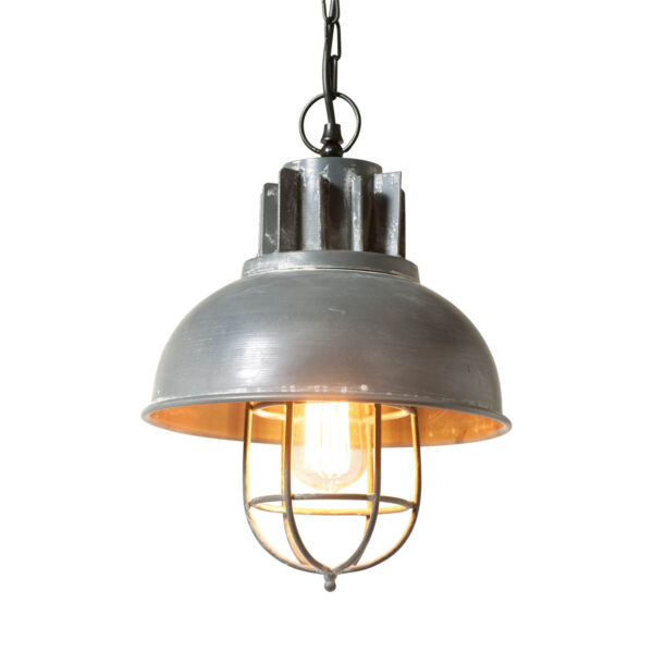 Pewter Industrial Warehouse Pendant