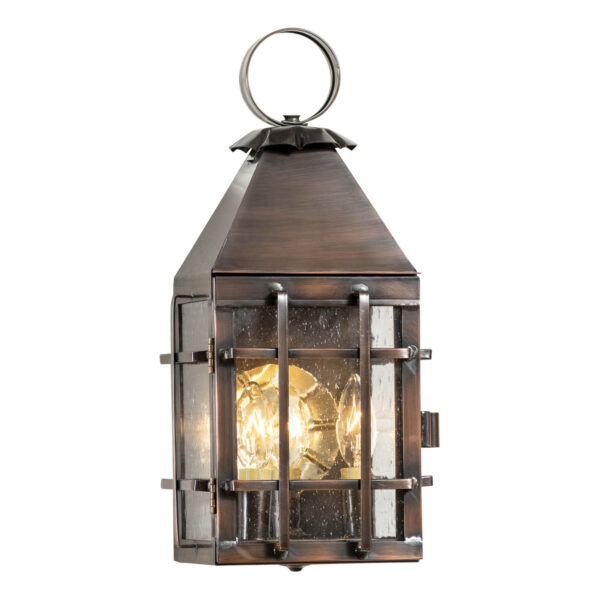 Antiqued Solid Copper Barn Outdoor Wall Light in Solid Antique Copper - 3 Light
