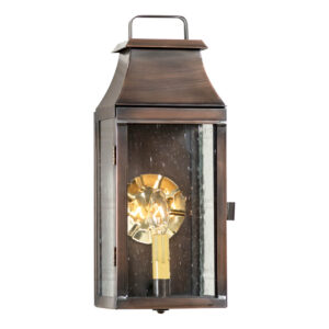 Antiqued Solid Copper Valley Forge Outdoor Wall Light in Solid Antique Copper - 1 Light