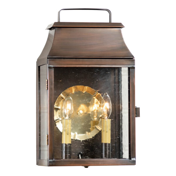 Antiqued Solid Copper Valley Forge Outdoor Wall Light in Solid Antique Copper - 2 Light