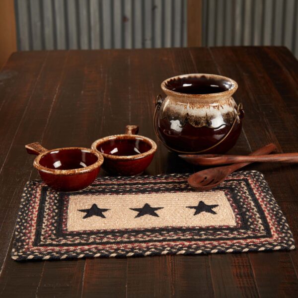 VHC-67024 - Colonial Star Jute Rect Placemat 12x18