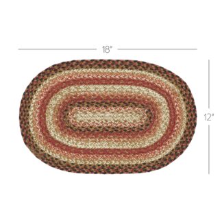 Primitive Ginger Spice Jute Oval Placemat 12x18 by Mayflower Market
