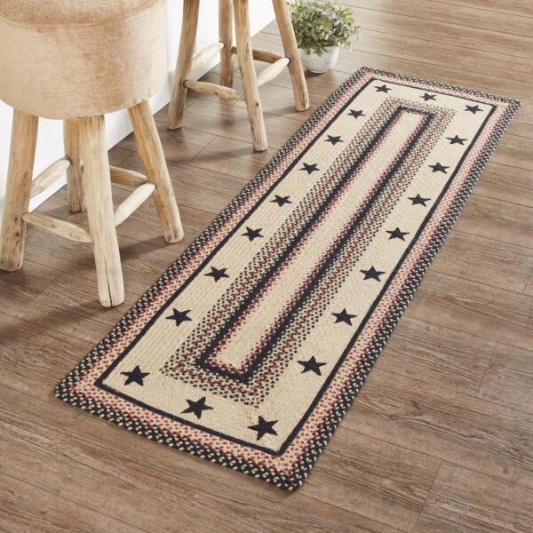 VHC-67014 - Colonial Star Jute Rug/Runner Rect w/ Pad 22x72
