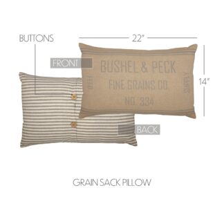 Farmhouse Grace Grain Sack Pillow 14x22 by April & Olive