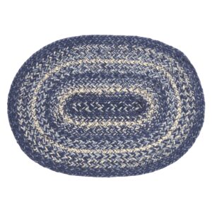 VHC-67100 - Great Falls Blue Jute Oval Placemat 10x15