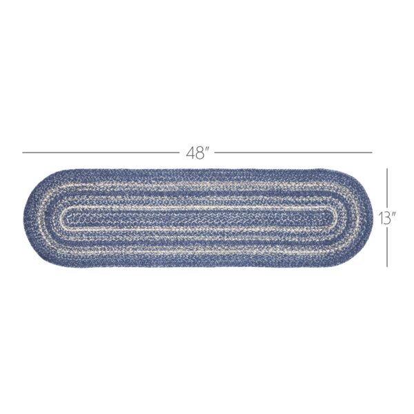 VHC-81349 - Great Falls Blue Jute Oval Runner 13x48