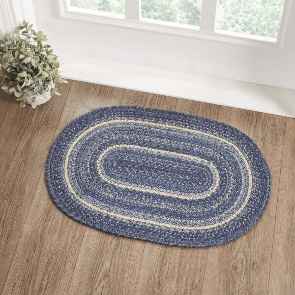 VHC-67080 - Great Falls Blue Jute Rug Oval w/ Pad 20x30