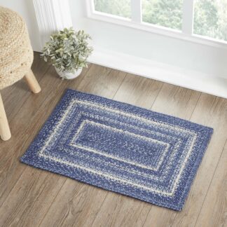 Farmhouse Great Falls Blue Jute Rug Rect w/ Pad 20x30 by April & Olive