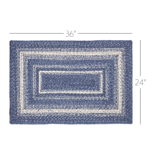 VHC-81353 - Great Falls Blue Jute Rug Rect w/ Pad 24x36