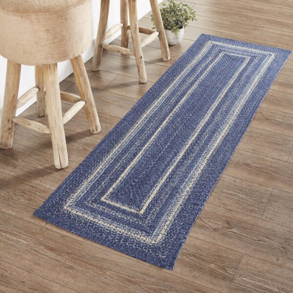 VHC-67089 - Great Falls Blue Jute Rug/Runner Rect w/ Pad 22x72