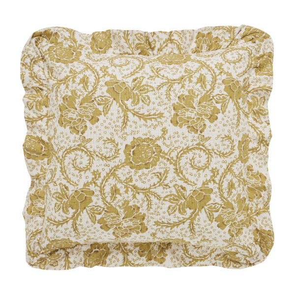 VHC-81192 - Dorset Gold Floral Fabric Euro Sham 26x26