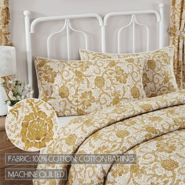 VHC-81193 - Dorset Gold Floral King Sham 21x37