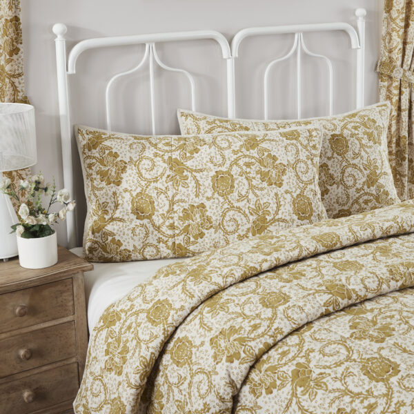 VHC-81193 - Dorset Gold Floral King Sham 21x37