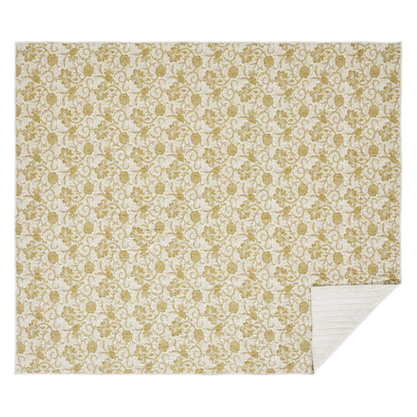 VHC-81185 - Dorset Gold Floral Luxury King Quilt 120WX105L