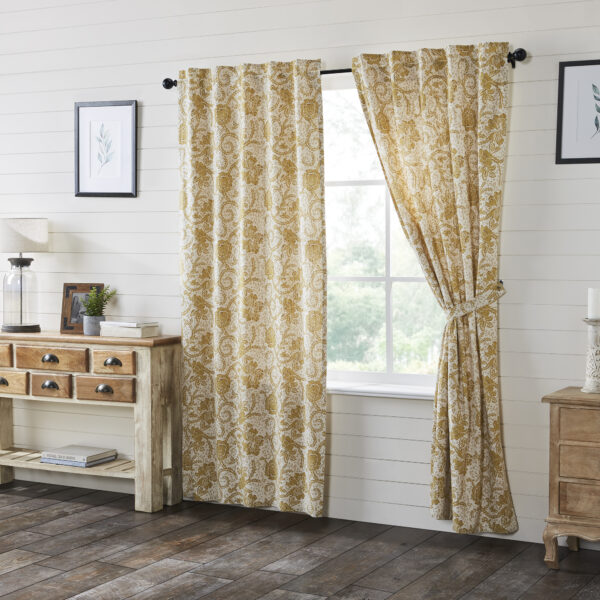 VHC-81199 - Dorset Gold Floral Panel Set of 2 84x40