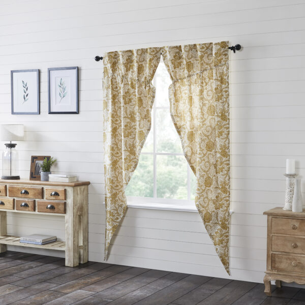 VHC-81201 - Dorset Gold Floral Prairie Long Panel Set of 2 84x36x18