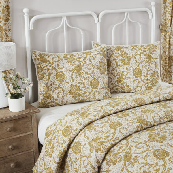 VHC-81194 - Dorset Gold Floral Standard Sham 21x27