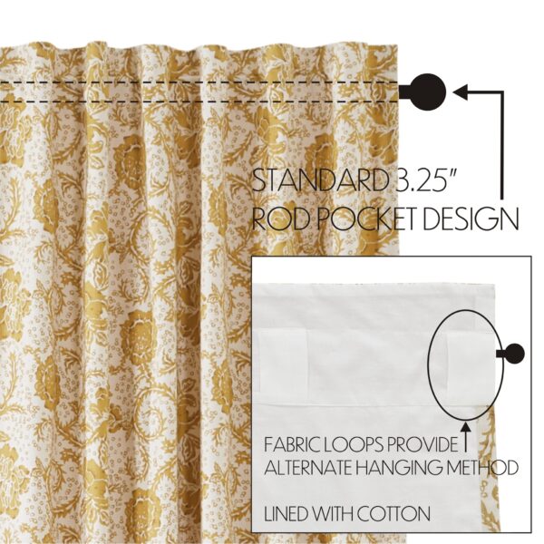 VHC-81207 - Dorset Gold Floral Valance 16x60